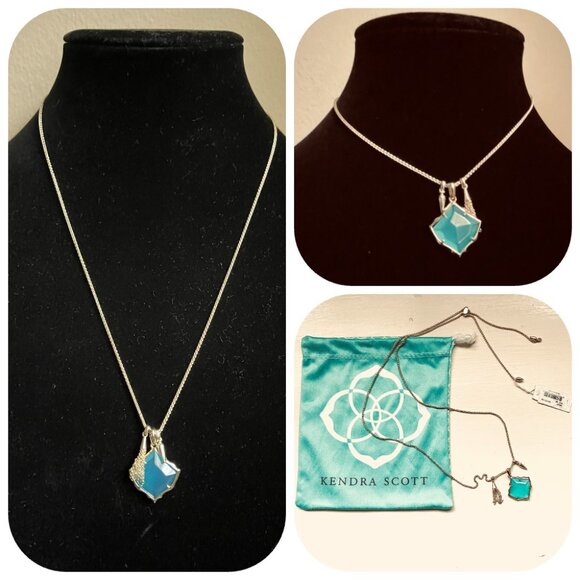 Kendra Scott Jewelry - NWT Kendra Skott  slider pendant necklace London blue illusion